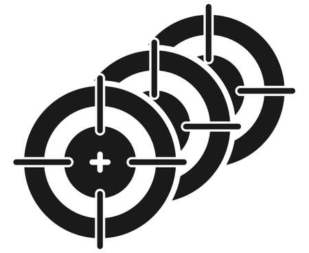 Black and white series of business goalsのイラスト素材