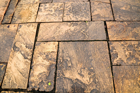 Stone floor in a garden