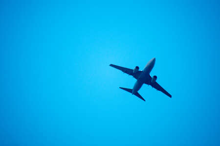 Aircraft blu summer skyの写真素材