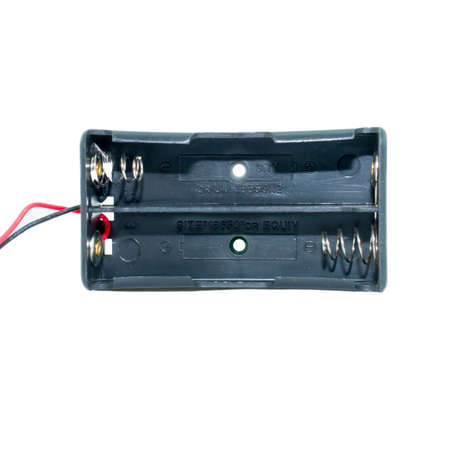 18650 3.5v Battery Holder Case mount Black isolatedの写真素材