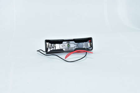 18650 3.5v Battery Holder Case mount Black isolatedの写真素材