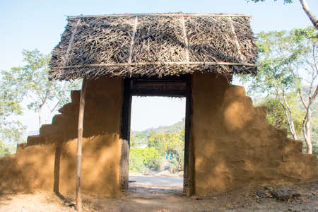 Traditional Tribal Hut in indiaの写真素材
