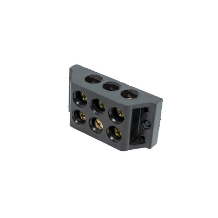 30A Bakelite Connector Strip Black Screw Terminal Connection Blockの写真素材