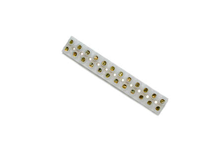 12 Position Terminal Strip Screw Terminal Barrier Block 10A 2 Rows H Typeの写真素材