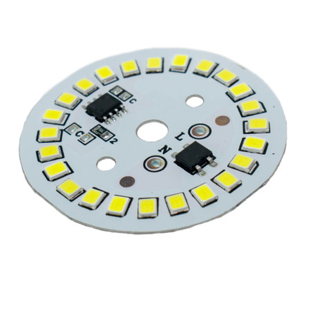 Round LED Light Board Isolatedの写真素材