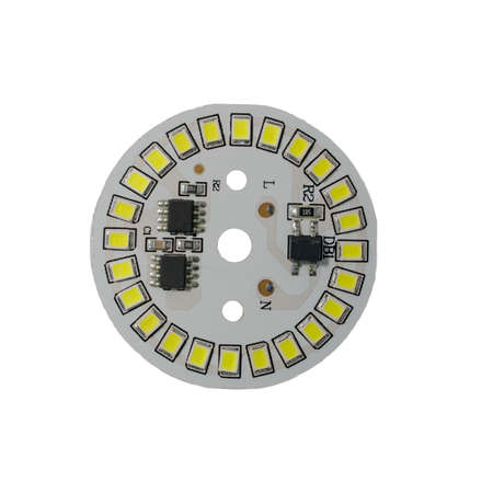 Round LED Light Board Isolatedの写真素材