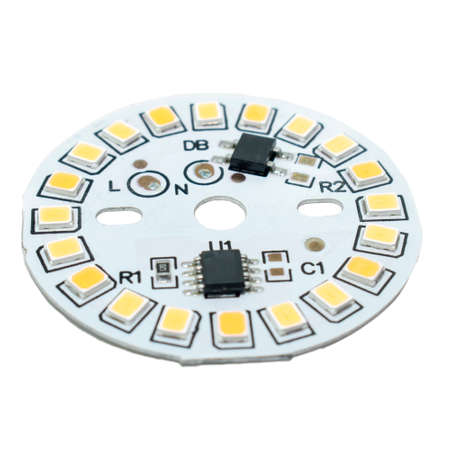 Round LED Light Board Isolatedの写真素材