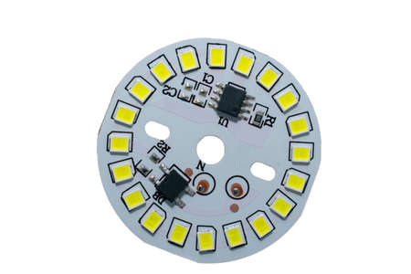 Round LED Light Board Isolatedの写真素材