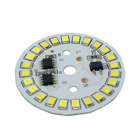 Round LED Light Board Isolatedの写真素材