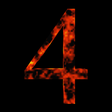 Conceptual hot red fire flame font isolated on blackの写真素材