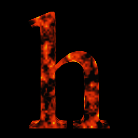 Conceptual hot red fire flame font isolated on blackの写真素材