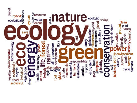 Conceptual ecology word cloud conceptの写真素材