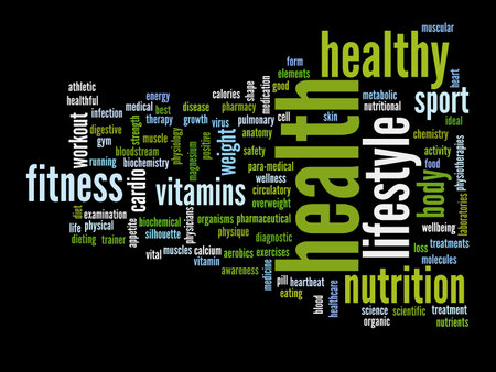 Conceptual health word cloud conceptの写真素材