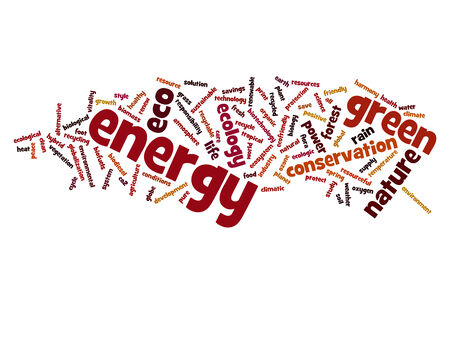 Conceptual ecology word cloud conceptの写真素材