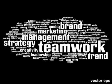 Conceptual business marketing word cloud concept isolated on backgroundのイラスト素材