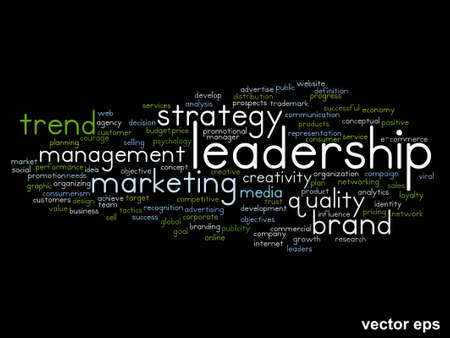 Conceptual business marketing word cloud concept isolated on backgroundのイラスト素材