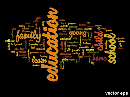 Conceptual education word cloud concept isolated on backgroundのイラスト素材