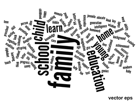 Conceptual education word cloud concept isolated on backgroundのイラスト素材