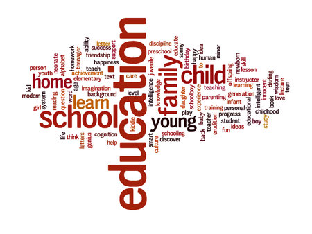 Conceptual education word cloud concept isolated on background