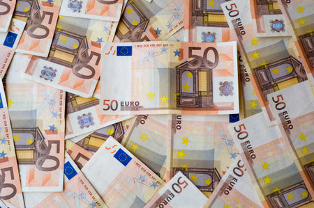Concept or conceptual euro paper money banknote texture background