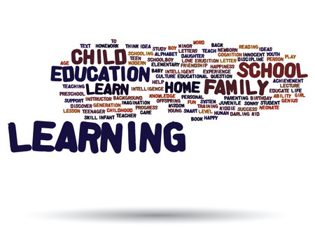 Conceptual education word cloud concept isolated on background