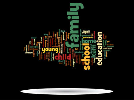 Vector conceptual education word cloud concept isolated on backgroundのイラスト素材