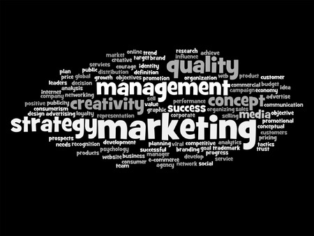 Vector conceptual business marketing word cloud concept isolated on backgroundのイラスト素材