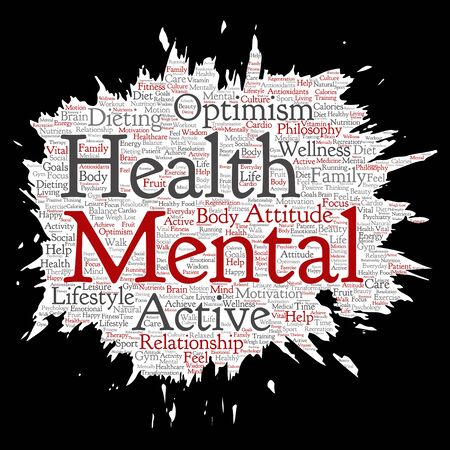 Health word cloud pattern.のイラスト素材