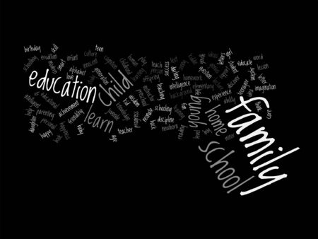 Vector conceptual education word cloud concept isolated on backgroundのイラスト素材