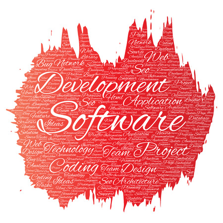 Software word cloud concept.のイラスト素材