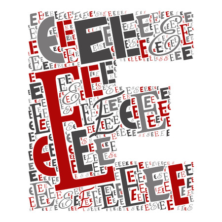 Vector conceptual red, gray and black playful funny education font made of letter collection or group on character shapes isolated on white background. A modern art alphabet learning element designのイラスト素材