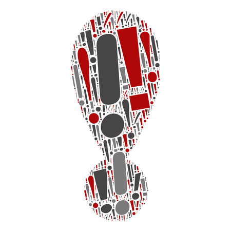 Vector conceptual red, gray and black playful funny education font made of symbol collection or group on character shapes isolated on white background. A modern art alphabet learning element designのイラスト素材