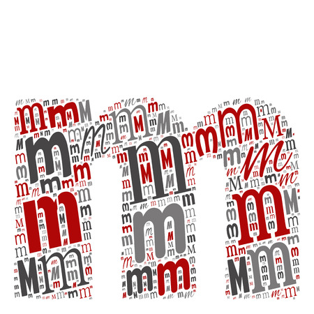 Vector conceptual red, gray and black playful funny education font made of letter collection or group on character shapes isolated on white background. A modern art alphabet learning element designのイラスト素材