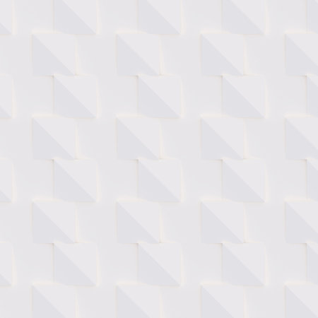 3D pattern made of white and beige geometric shapes, creative background or wallpaper surface made of light and shadow. Futuristic seamless decorative abstract texture design, simple graphic elementsの写真素材