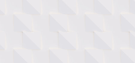 3D pattern made of white and beige geometric shapes, creative background or wallpaper surface made...