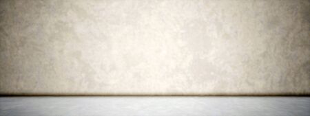 Concept or conceptual solid and rough white background of concrete floor and wall as a vintage pattern layout. A 3d illustration metaphor for minimalism, time and materialの写真素材