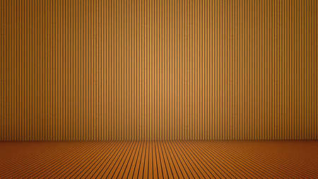 Concept or conceptual vintage or grungy brown background of natural wood or wooden old texture floor and wall as a retro pattern layout. A 3d illustration metaphor to time, material, emptiness,  age or rustの写真素材