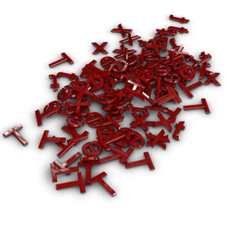 a pictogram to symbolize text - a pile of Tの写真素材