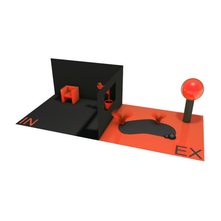 a pictogram for visualising interieur - exterieur design