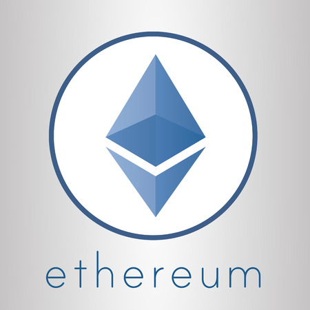 Ethereum cripto currency chrystal art icon for apps and websites. Vector logo for print of web.のイラスト素材