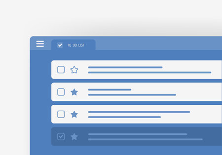 To do list, tasks management and reminder app service concept with check mark open in the browser window.のイラスト素材