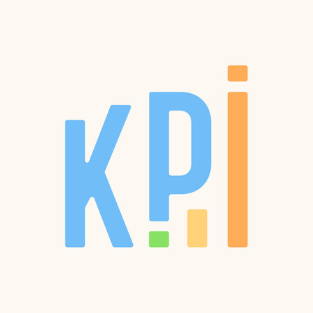 KPI acronym vector icon sign. Key Performance Indicator business conceptのイラスト素材