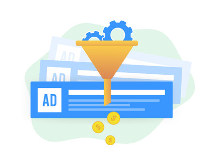 PPC Conversion Optimization - Contextual Ad Campaigns, behavioral targeting and retargeting strategy. Boost ROI with Strategic Digital Marketing campaignのイラスト素材