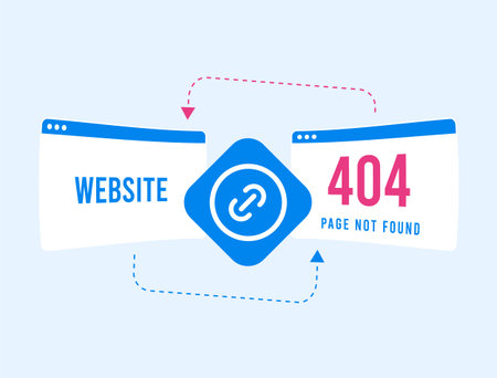 Broken Link Building Strategy Concept. Enhancing SEO with Internal and External broken links or dead...
