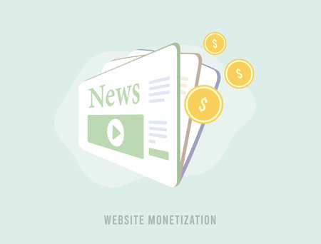 Unlock blog monetization potential with subscription-based content, affiliate marketing, online courses, ad space, and sponsored posts. Maximize revenue through strategic monetization strategiesのイラスト素材