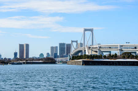 Rainbow bridge in Tokyo Japan.Photo taken on: February 9th 2014のeditorial素材