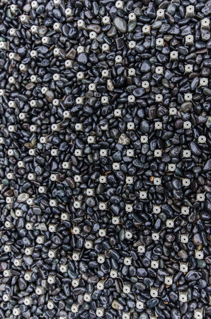 Black pebble stones.