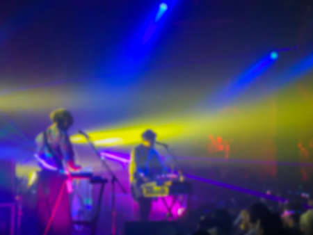 Abstract blurred .concert in small club. の写真素材
