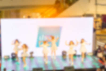 Abstract blurred . a crowd of people at a concertの写真素材