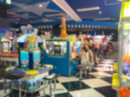 Abstract blur game center as backgroundの写真素材